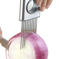 Multifunction Stainless Steel Onion Cutter Chopper Slicer Vegetable Cutting Loose Meat Lemon Tomato Slicing Gadget