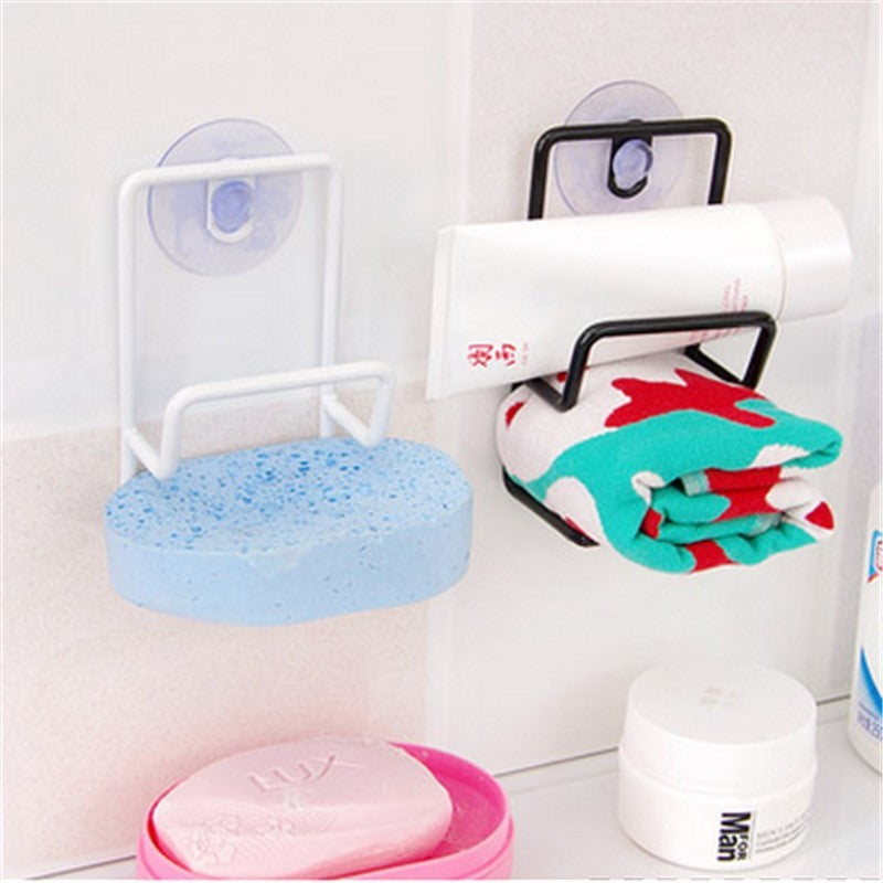 Kitchen With Suction Cup Sink Sponge Drain Storage Rack