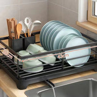 Kitchen Storage Rack Multi-functional Draining Bowl Rack Bowl Dish Tableware Storage Iron Dish Rack Sink Draining Bowl Rack