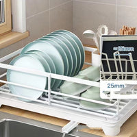 Kitchen Storage Rack Multi-functional Draining Bowl Rack Bowl Dish Tableware Storage Iron Dish Rack Sink Draining Bowl Rack