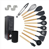 kitchen utensils silicone cooking spoon shovel cookware set