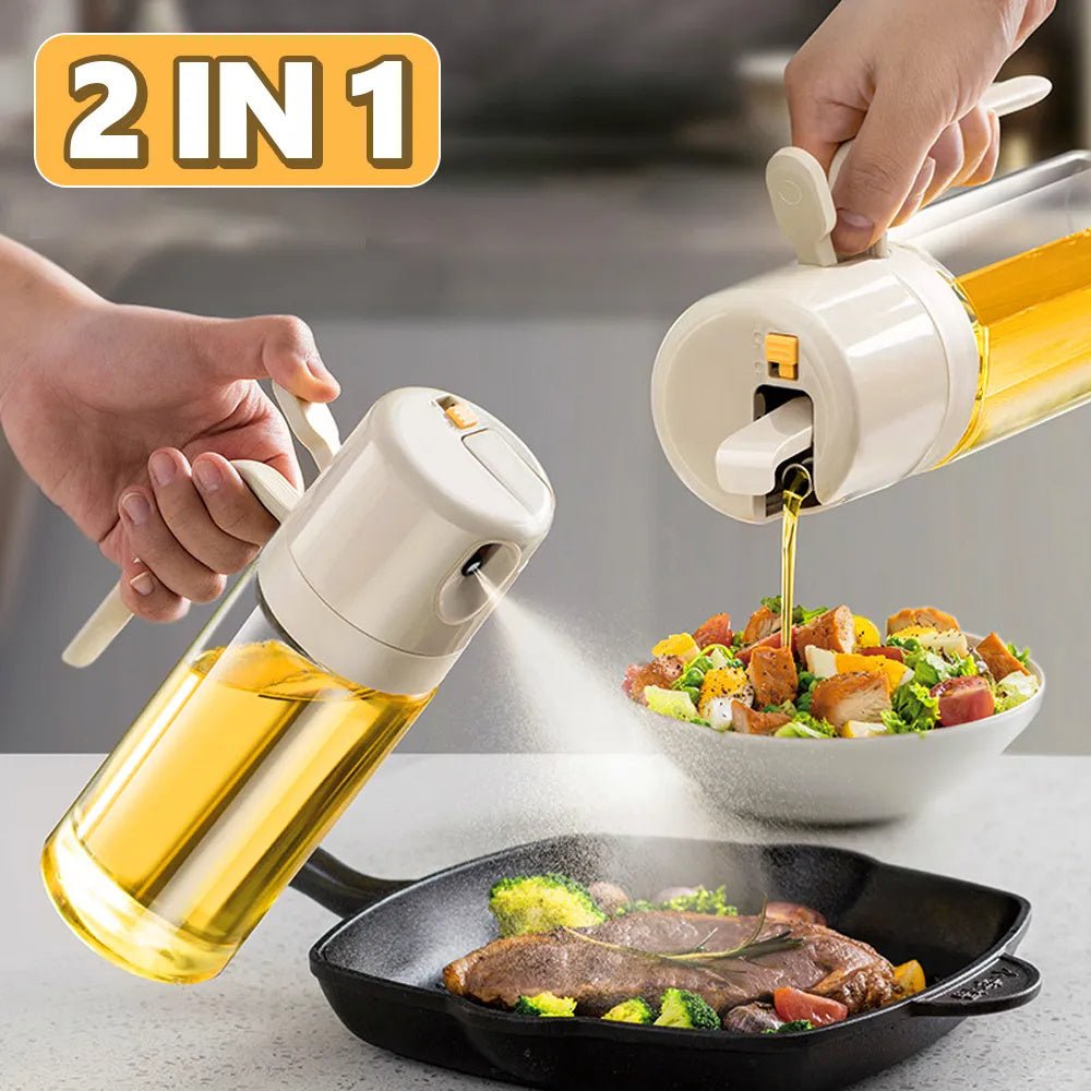 2 In 1 Oil Sprayer Bottle BBQ Cooking Oil Dispenser Olive Oil Pourers Sprayer Kitchen Baking Oil Mister Vinegar Bottle from Quietasty - High - quality SPICE ESSENTIALS