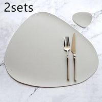 Table Mat Table Mat Placemat Table Mat Heat Insulation PU Leather Placemats Coaster Bowl Kitchen Non-slip