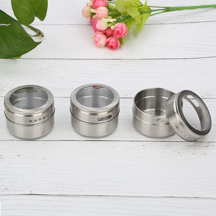 Visible stainless steel spice jar