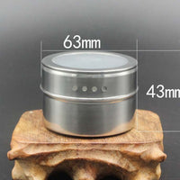 Visible stainless steel spice jar