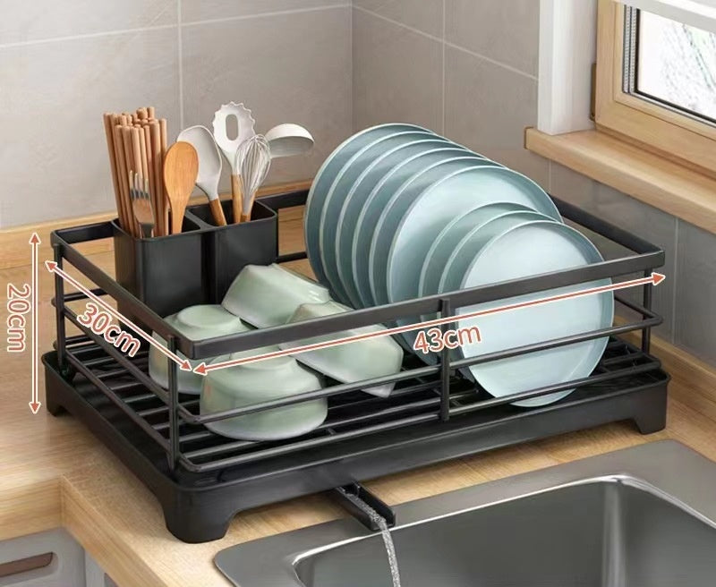 Kitchen Storage Rack Multi-functional Draining Bowl Rack Bowl Dish Tableware Storage Iron Dish Rack Sink Draining Bowl Rack