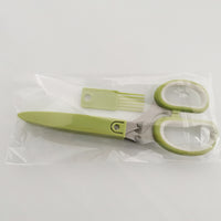 Multifunctional Muti-Layers Stainless Steel Knives Multi-Layers Kitchen Scissors Scallion Cutter Herb Laver Spices Cook Tool Cut