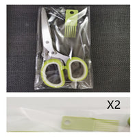 Multifunctional Muti-Layers Stainless Steel Knives Multi-Layers Kitchen Scissors Scallion Cutter Herb Laver Spices Cook Tool Cut