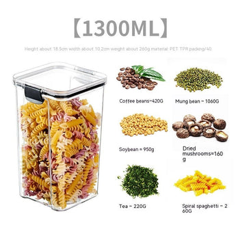 Food Grade Grains Sealed Plastic Cans Transparent Stackable Refrigerator Preservation Storage Box from Quietasty - High - quality FRESHNESS SAVERS