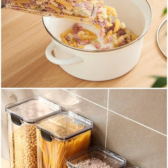 Food Grade Grains Sealed Plastic Cans Transparent Stackable Refrigerator Preservation Storage Box from Quietasty - High - quality FRESHNESS SAVERS