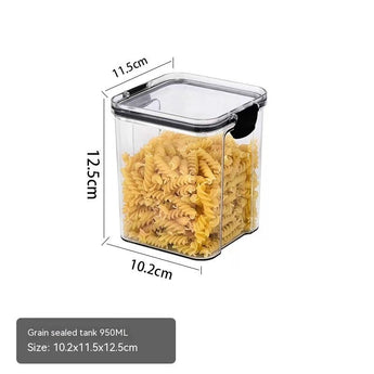 Food Grade Grains Sealed Plastic Cans Transparent Stackable Refrigerator Preservation Storage Box from Quietasty - High - quality FRESHNESS SAVERS