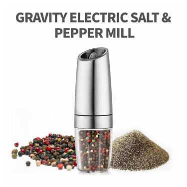 Gravity Induction Electric Pepper Grinder Automatic Sea Salt Pepper Grinder Stainless Steel Mill With Adjustable Thickness from Quietasty - High - quality SPICE ESSENTIALS