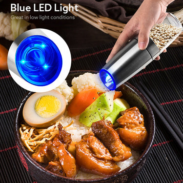 Gravity Induction Electric Pepper Grinder Automatic Sea Salt Pepper Grinder Stainless Steel Mill With Adjustable Thickness from Quietasty - High - quality SPICE ESSENTIALS