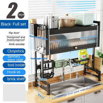 Kitchen Sink Storage Stand Surface Washed Bowl And Chopstick Rack Storage Household Drain Basket Rack from Quietasty - High - quality KITCHEN DRYWARE