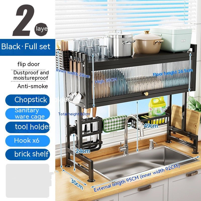 Kitchen Sink Storage Stand Surface Washed Bowl And Chopstick Rack Storage Household Drain Basket Rack from Quietasty - High - quality KITCHEN DRYWARE