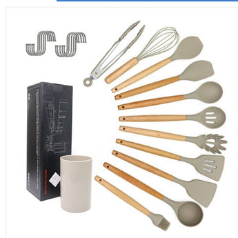 kitchen utensils silicone cooking spoon shovel cookware set from Quietasty - High - quality COOKWARE ESSENTIALS