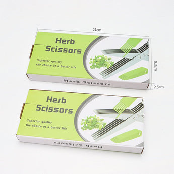 Multifunctional Muti - Layers Stainless Steel Knives Multi - Layers Kitchen Scissors Scallion Cutter Herb Laver Spices Cook Tool Cut from Quietasty - High - quality COOKWARE ESSENTIALS