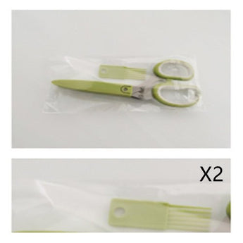 Multifunctional Muti - Layers Stainless Steel Knives Multi - Layers Kitchen Scissors Scallion Cutter Herb Laver Spices Cook Tool Cut from Quietasty - High - quality COOKWARE ESSENTIALS