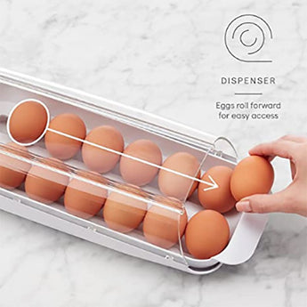 Refrigerator Egg Storage Rack Rolling Egg Dispenser from Quietasty - High - quality FRESHNESS SAVERS