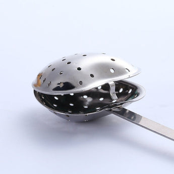 Stainless Steel Tea Filter With Chain Metal Herb Spice Strainer Spoon Heart Shaped Tea Infuser Seasoning Ball Teaware from Quietasty - High - quality HOME COMFORTS