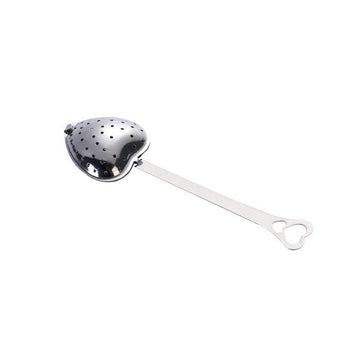 Stainless Steel Tea Filter With Chain Metal Herb Spice Strainer Spoon Heart Shaped Tea Infuser Seasoning Ball Teaware from Quietasty - High - quality HOME COMFORTS