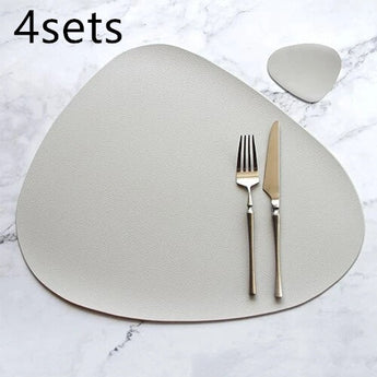 Table Mat Table Mat Placemat Table Mat Heat Insulation PU Leather Placemats Coaster Bowl Kitchen Non - slip from Quietasty - High - quality DINING ELEGANCE