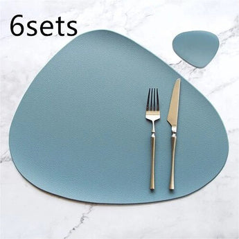 Table Mat Table Mat Placemat Table Mat Heat Insulation PU Leather Placemats Coaster Bowl Kitchen Non - slip from Quietasty - High - quality DINING ELEGANCE