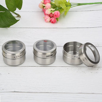 Visible stainless steel spice jar from Quietasty - High - quality SPICE ESSENTIALS