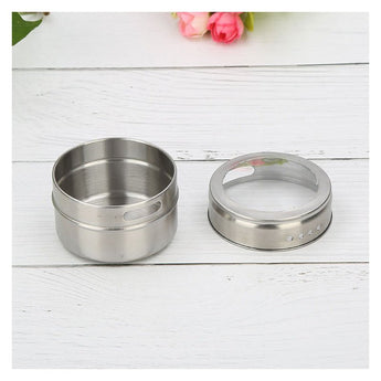 Visible stainless steel spice jar from Quietasty - High - quality SPICE ESSENTIALS