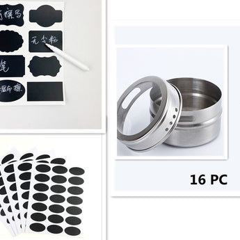 Visible stainless steel spice jar from Quietasty - High - quality SPICE ESSENTIALS