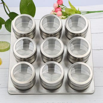 Visible stainless steel spice jar from Quietasty - High - quality SPICE ESSENTIALS